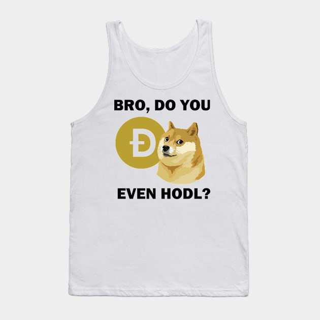 Bro Doge Black Logo Tank Top by BobaMikeTea